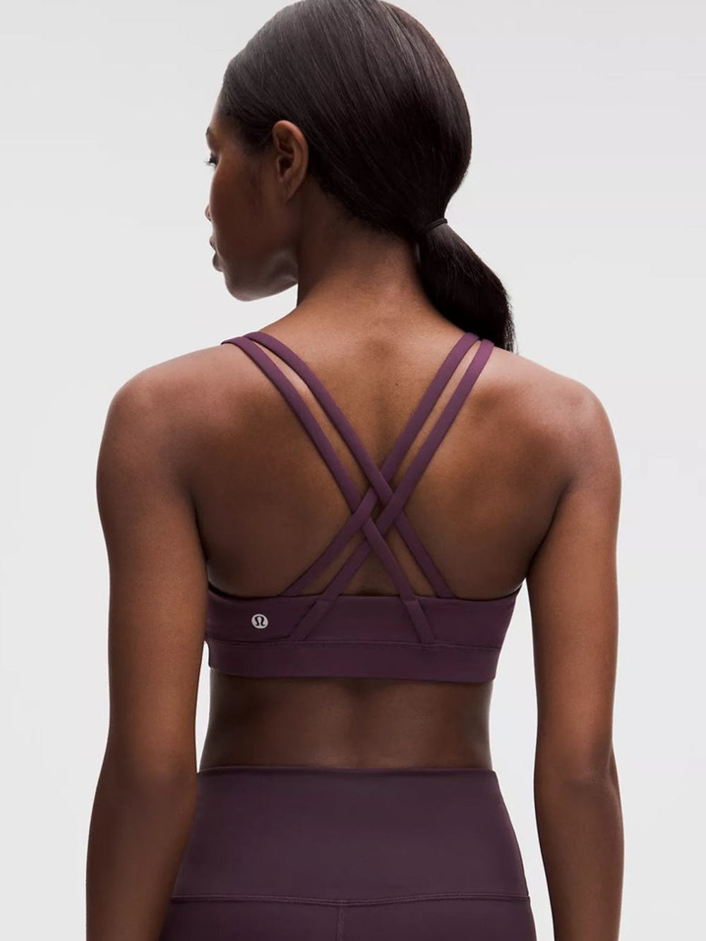 Lululemon Strappy Sports Bra w/ Mesh Detail in Dramatic Magenta